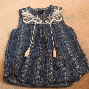 Lucky Blue and White tank